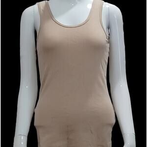 MOSSIMO Tan Tank with Gold Sparkles Size MEDIUM
